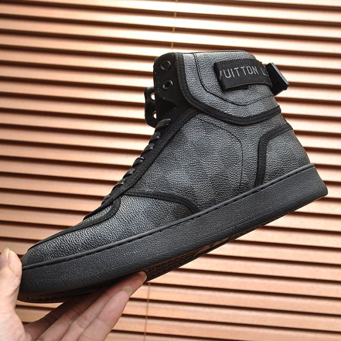 Louis Vuitton Men Shoes Sneakers Casual Luxury Brand RIVOLI SNEAKER BOOT with Original Box