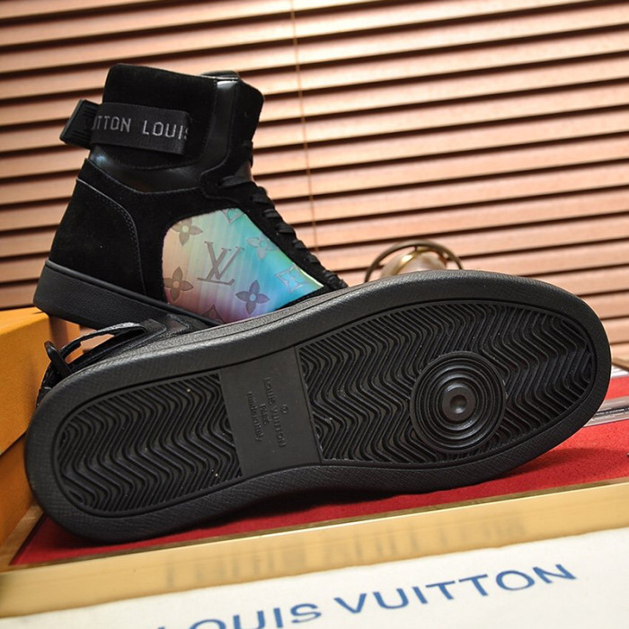 Louis Vuitton Men Shoes Sneakers Casual Luxury Brand RIVOLI SNEAKER BOOT with Original Box