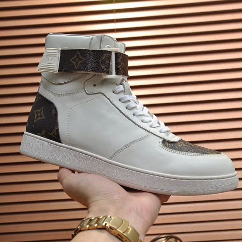 Louis Vuitton Men Shoes Sneakers Casual Luxury Brand RIVOLI SNEAKER BOOT with Original Box