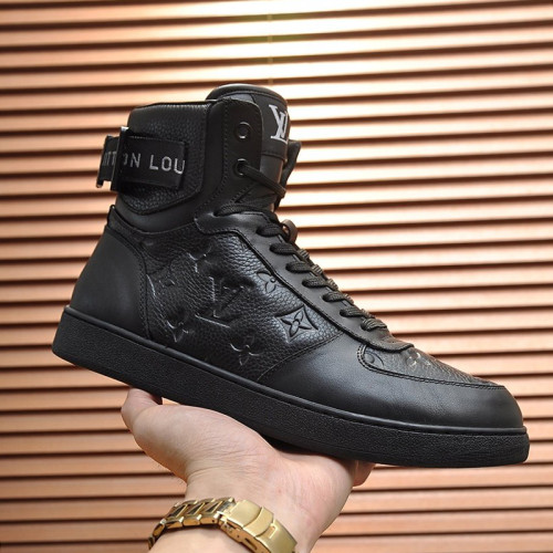 Louis Vuitton Men Shoes Sneakers Casual Luxury Brand RIVOLI SNEAKER BOOT with Original Box