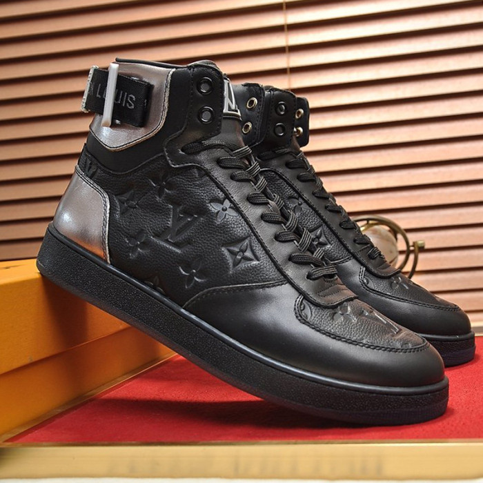 Louis Vuitton Men Shoes Sneakers Casual Luxury Brand RIVOLI SNEAKER BOOT with Original Box