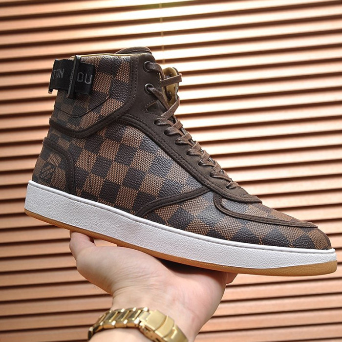 Louis Vuitton Men Shoes Sneakers Casual Luxury Brand RIVOLI SNEAKER BOOT with Original Box