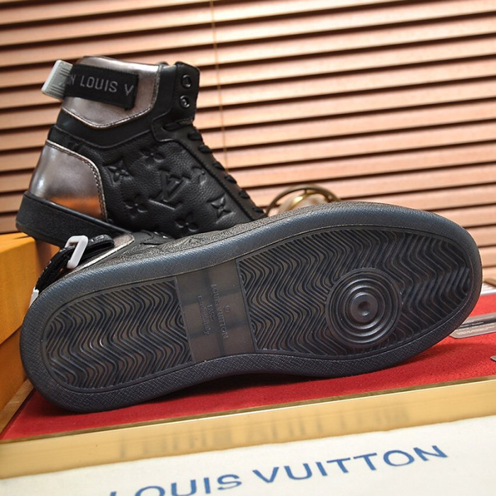 Louis Vuitton Men Shoes Sneakers Casual Luxury Brand RIVOLI SNEAKER BOOT with Original Box