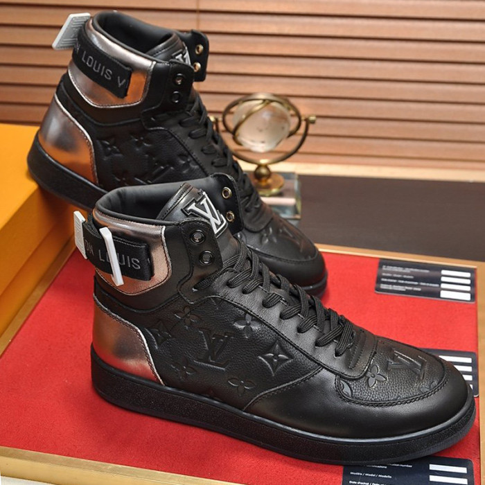 Louis Vuitton Men Shoes Sneakers Casual Luxury Brand RIVOLI SNEAKER BOOT with Original Box