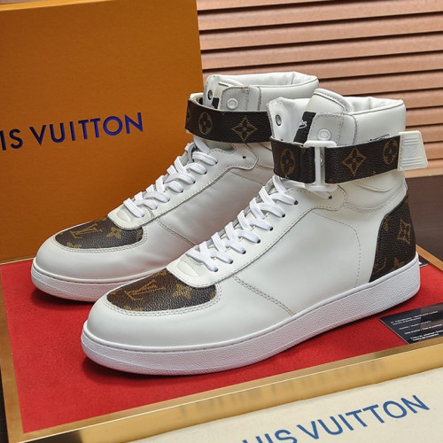 Louis Vuitton Men Shoes Sneakers Casual Luxury Brand RIVOLI SNEAKER BOOT with Original Box