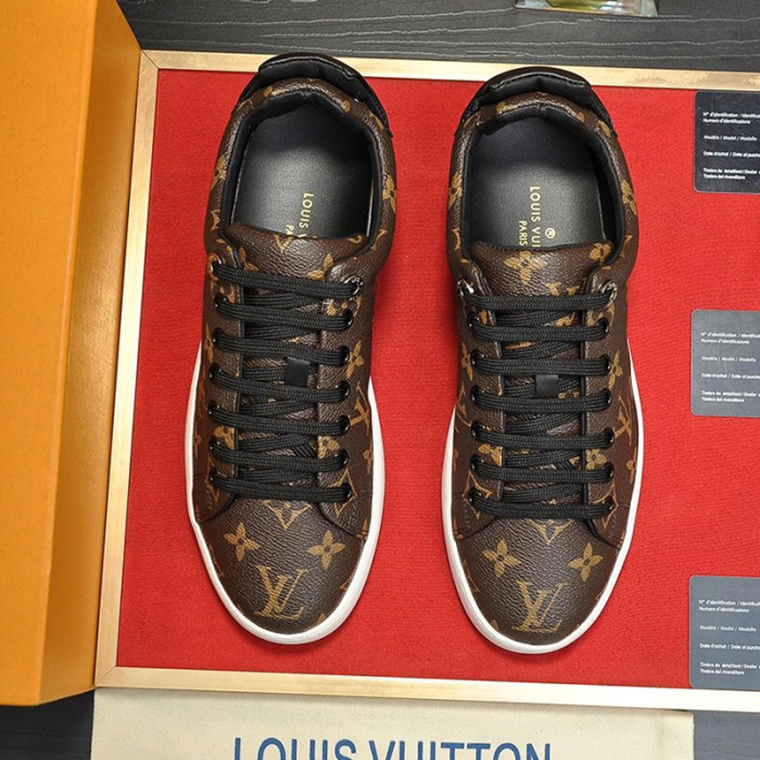 Louis Vuitton Men Shoes Fashion Sneakers LUXEMBOURG SNEAKER Monogram Luxury Brand with Original Box