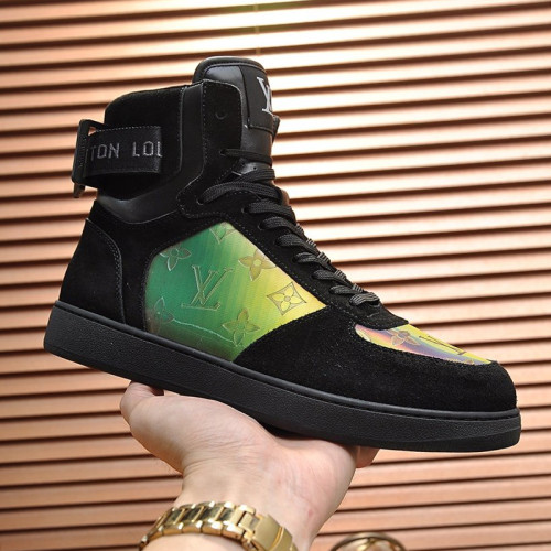 Louis Vuitton Men Shoes Sneakers Casual Luxury Brand RIVOLI SNEAKER BOOT with Original Box