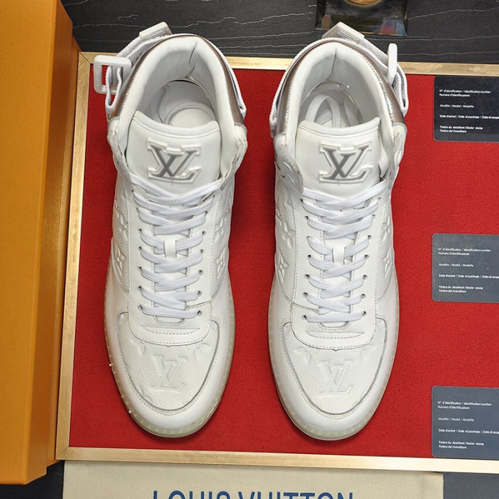 Louis Vuitton Men Shoes Sneakers Casual Luxury Brand RIVOLI SNEAKER BOOT with Original Box