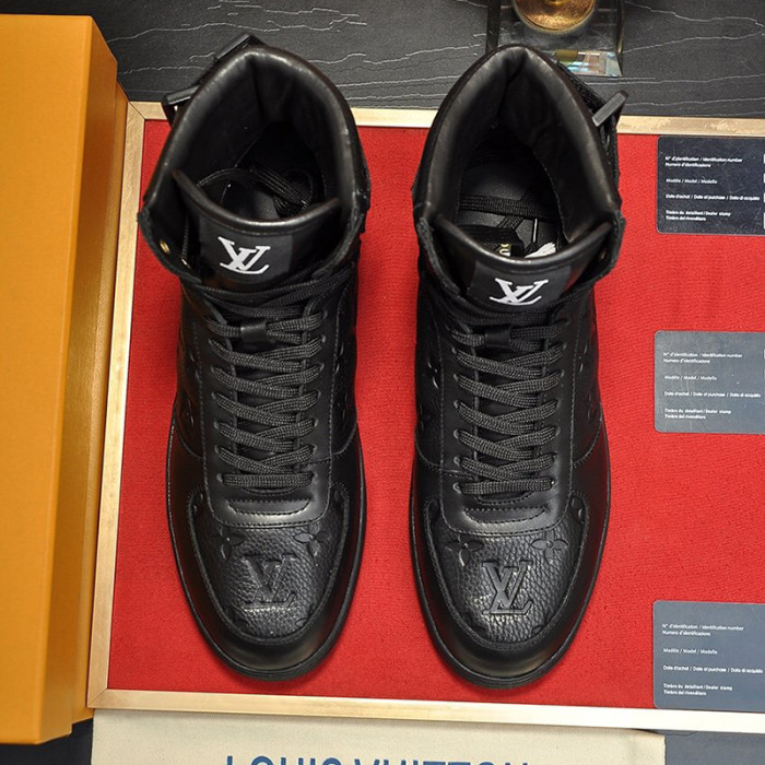 Louis Vuitton Men Shoes Sneakers Casual Luxury Brand RIVOLI SNEAKER BOOT with Original Box