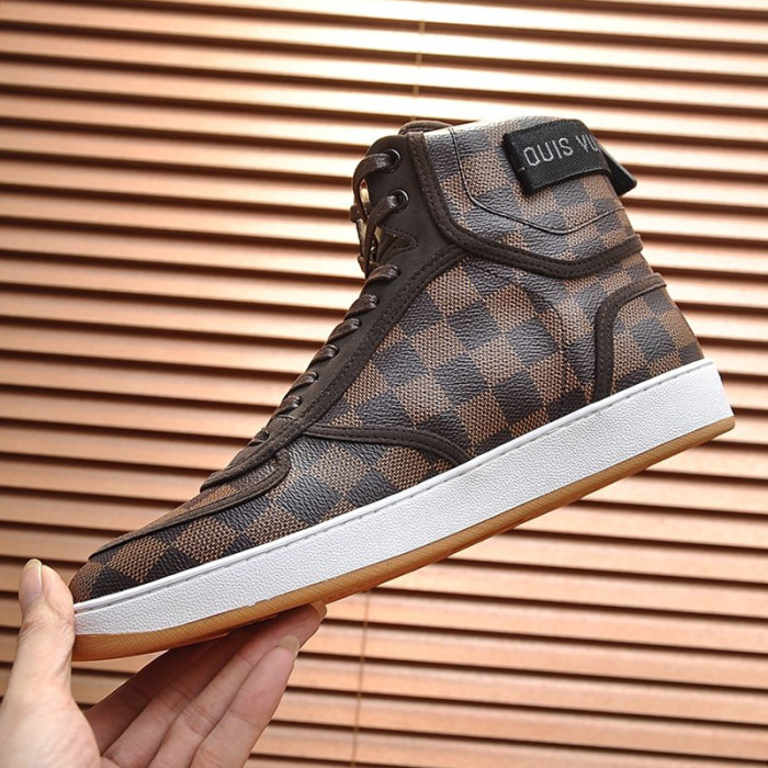 Louis Vuitton Men Shoes Sneakers Casual Luxury Brand RIVOLI SNEAKER BOOT with Original Box