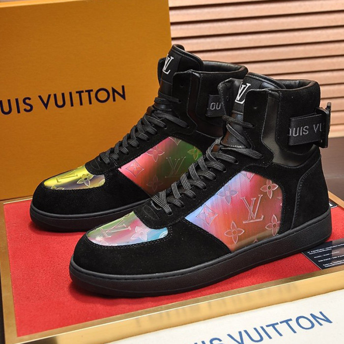 Louis Vuitton Men Shoes Sneakers Casual Luxury Brand RIVOLI SNEAKER BOOT with Original Box