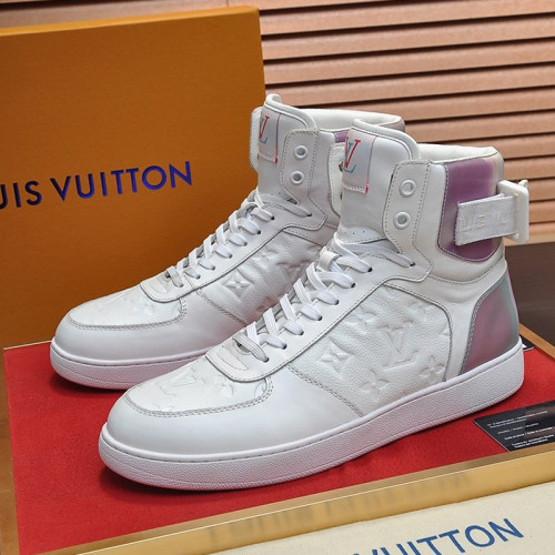Louis Vuitton Men Shoes Sneakers Casual Luxury Brand RIVOLI SNEAKER BOOT with Original Box