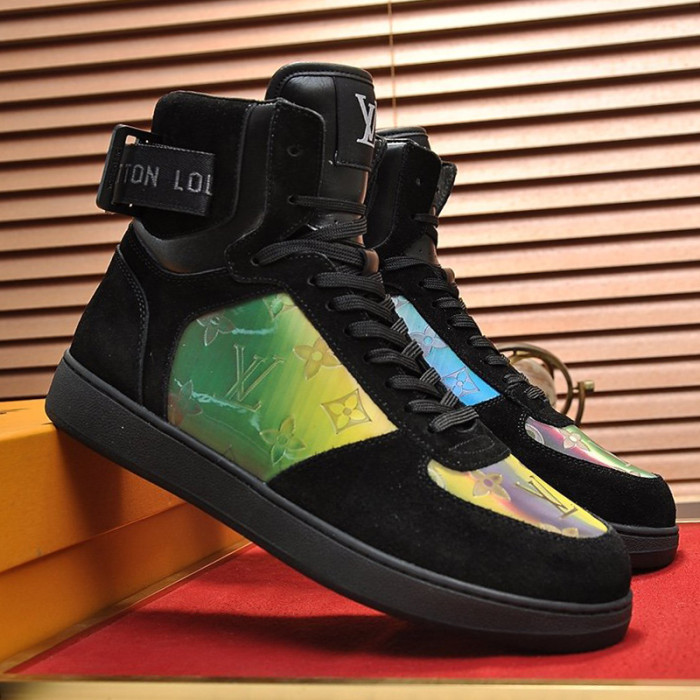 Louis Vuitton Men Shoes Sneakers Casual Luxury Brand RIVOLI SNEAKER BOOT with Original Box