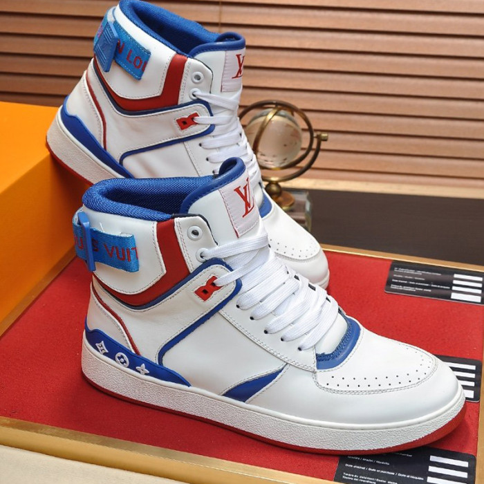 Louis Vuitton Men Shoes Sneakers Casual Luxury Brand RIVOLI SNEAKER BOOT with Original Box