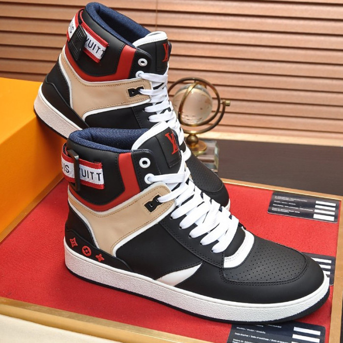Louis Vuitton Men Shoes Sneakers Casual Luxury Brand RIVOLI SNEAKER BOOT with Original Box