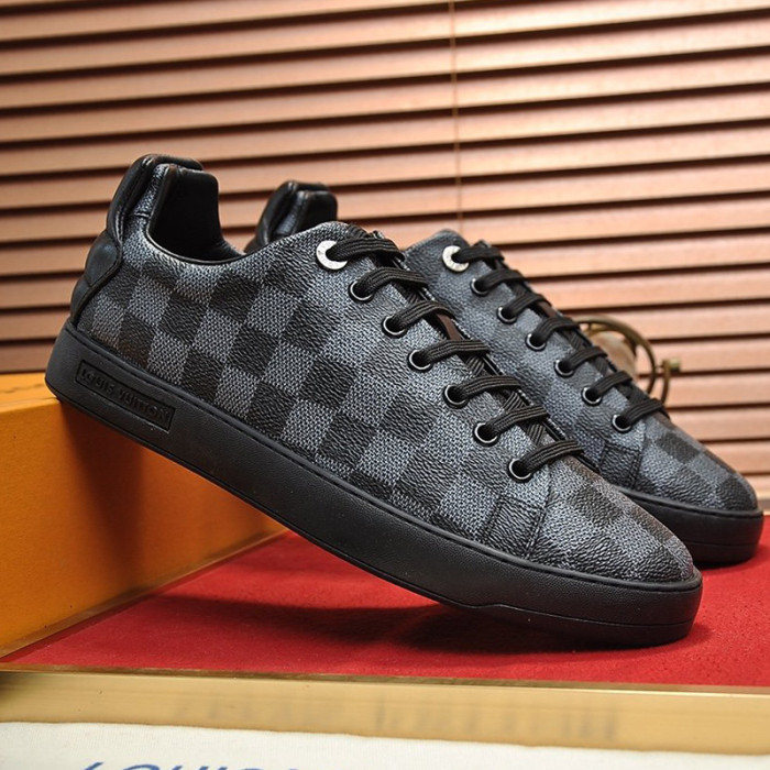 Louis Vuitton Men Shoes Fashion Sneakers LUXEMBOURG SNEAKER Monogram Luxury Brand with Original Box