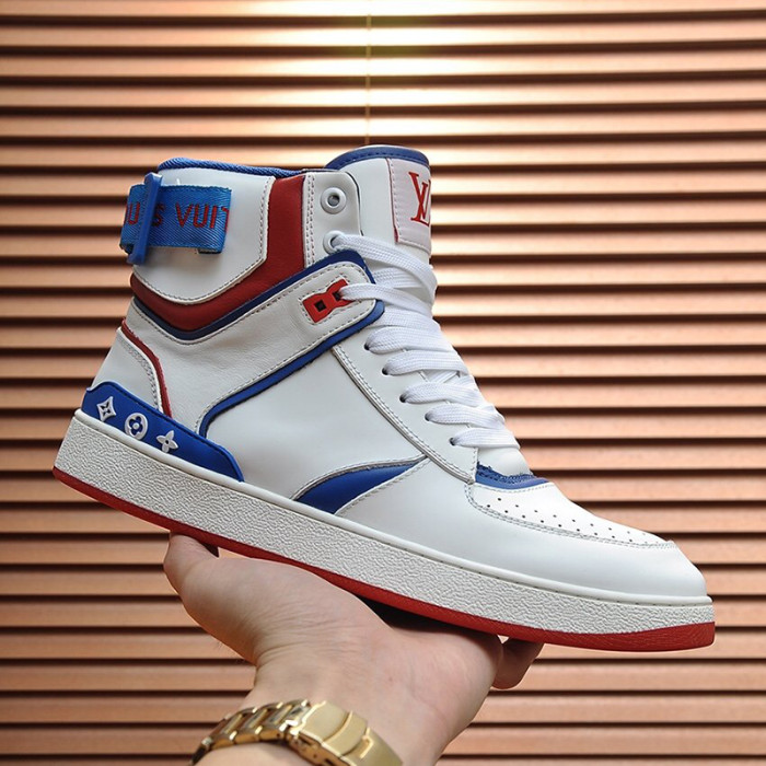 Louis Vuitton Men Shoes Sneakers Casual Luxury Brand RIVOLI SNEAKER BOOT with Original Box