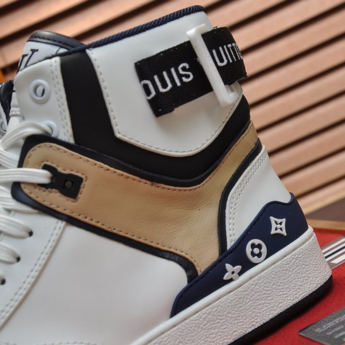 Louis Vuitton Men Shoes Sneakers Casual Luxury Brand RIVOLI SNEAKER BOOT with Original Box