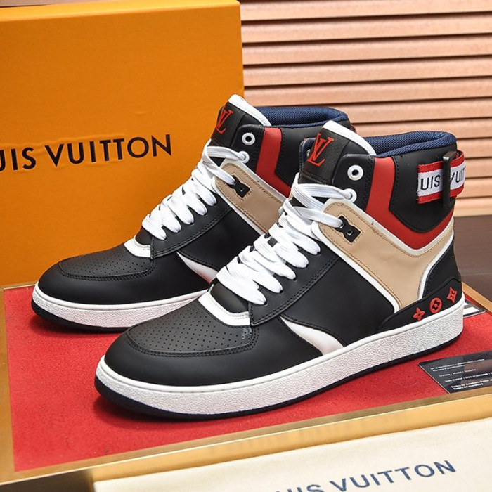 Louis Vuitton Men Shoes Sneakers Casual Luxury Brand RIVOLI SNEAKER BOOT with Original Box