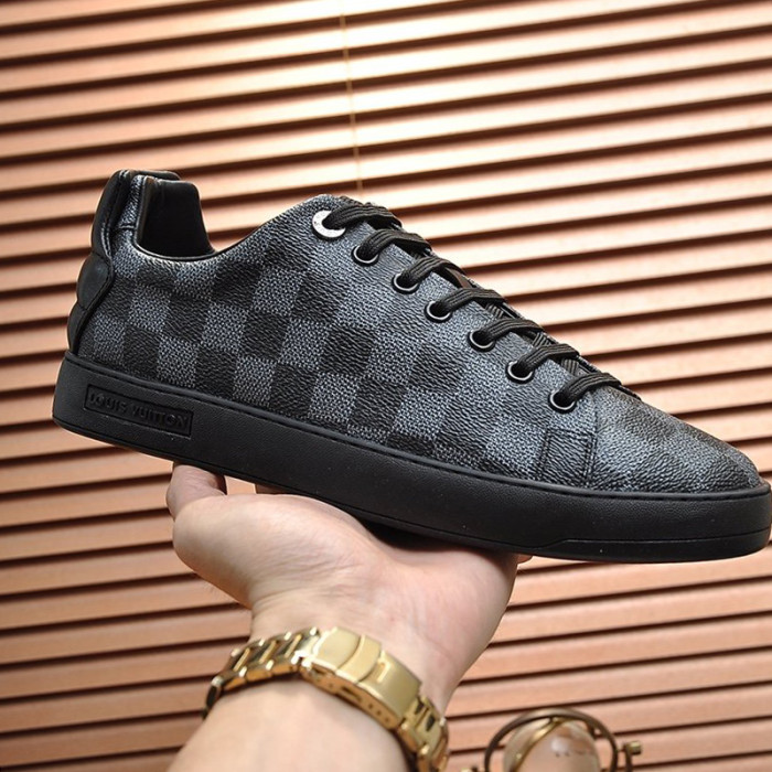 Louis Vuitton Men Shoes Fashion Sneakers LUXEMBOURG SNEAKER Monogram Luxury Brand with Original Box