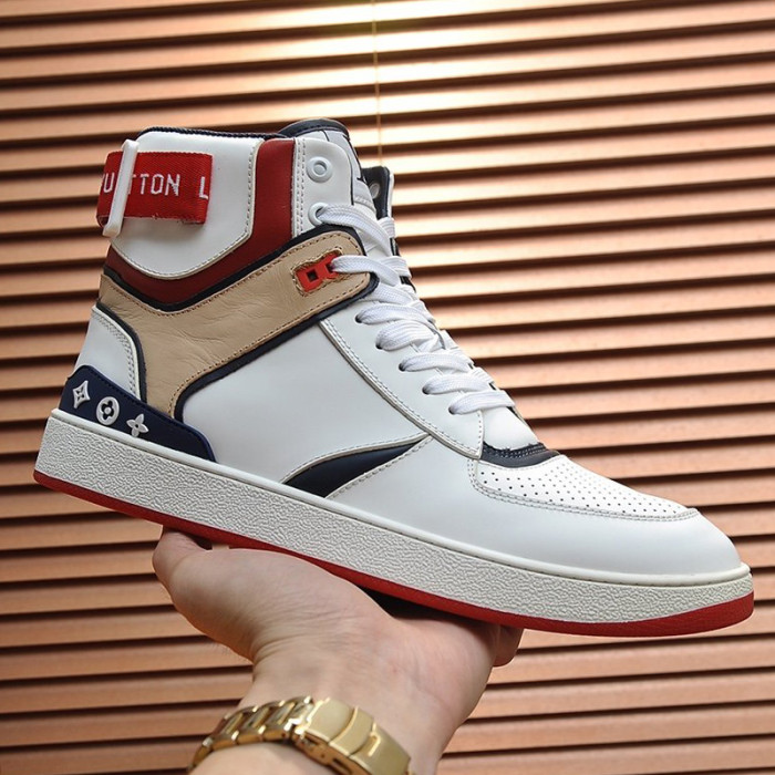 Louis Vuitton Men Shoes Sneakers Casual Luxury Brand RIVOLI SNEAKER BOOT with Original Box