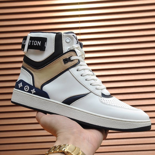 Louis Vuitton Men Shoes Sneakers Casual Luxury Brand RIVOLI SNEAKER BOOT with Original Box