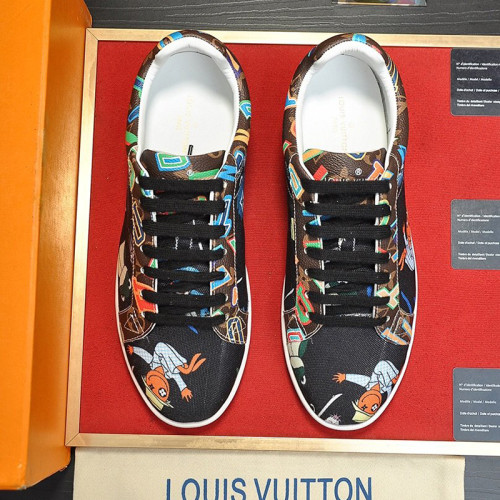 Louis Vuitton Men Shoes Fashion Sneakers LUXEMBOURG SNEAKER Monogram Luxury Brand with Original Box