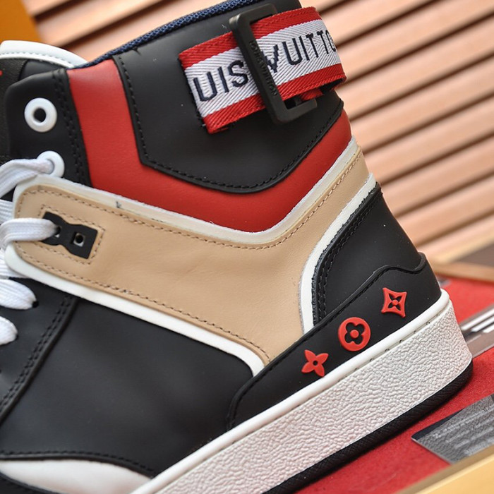 Louis Vuitton Men Shoes Sneakers Casual Luxury Brand RIVOLI SNEAKER BOOT with Original Box