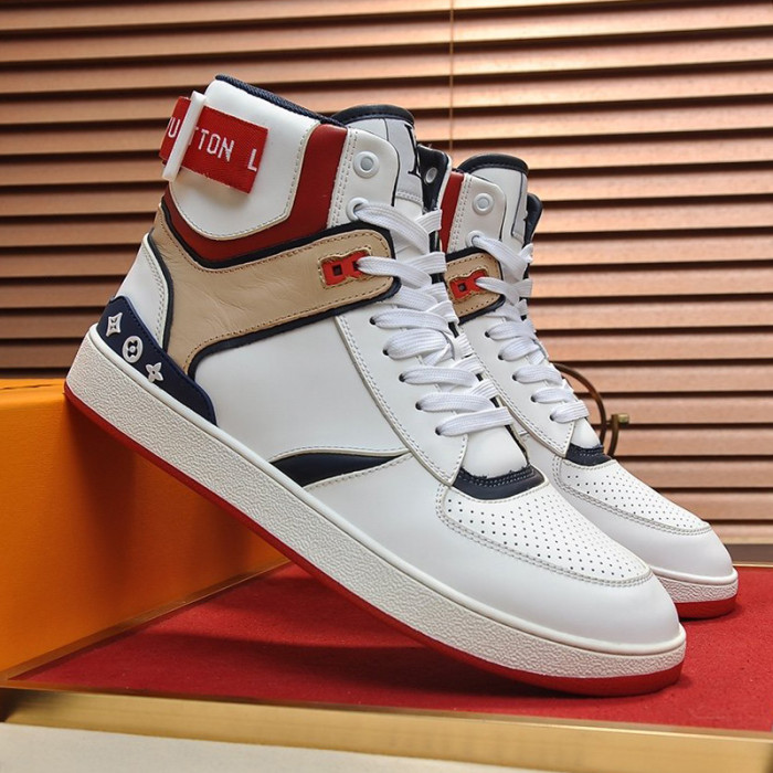 Louis Vuitton Men Shoes Sneakers Casual Luxury Brand RIVOLI SNEAKER BOOT with Original Box