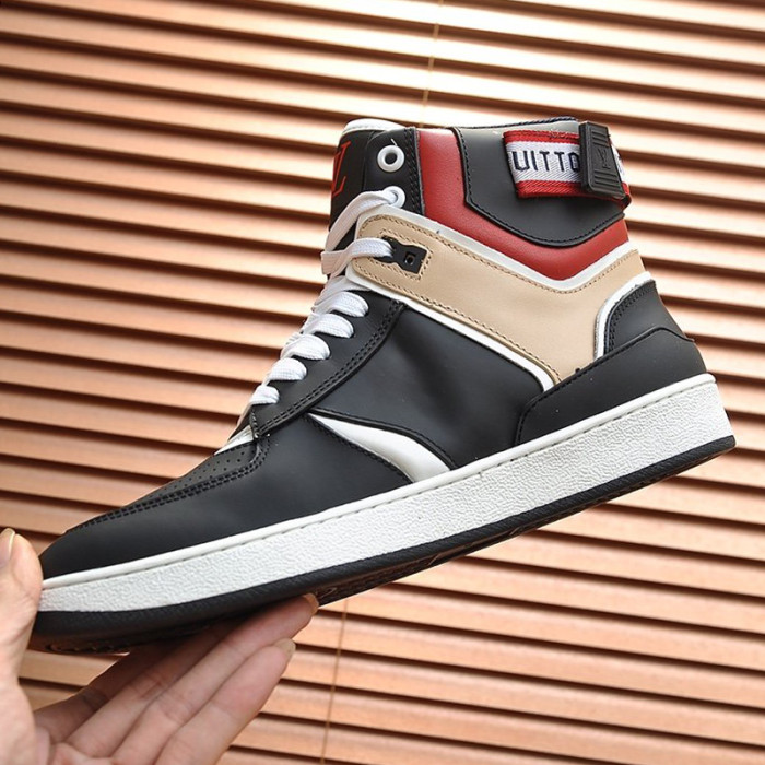 Louis Vuitton Men Shoes Sneakers Casual Luxury Brand RIVOLI SNEAKER BOOT with Original Box