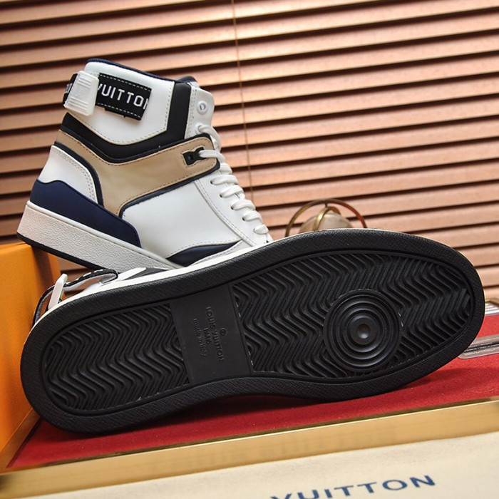 Louis Vuitton Men Shoes Sneakers Casual Luxury Brand RIVOLI SNEAKER BOOT with Original Box