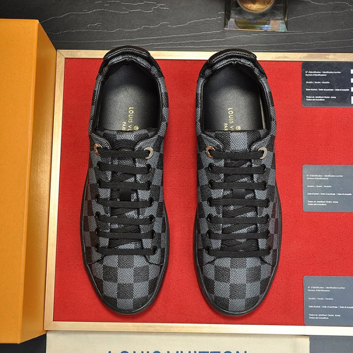 Louis Vuitton Men Shoes Fashion Sneakers LUXEMBOURG SNEAKER Monogram Luxury Brand with Original Box