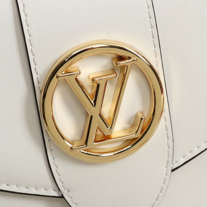Louis Vuitton Womens Bags Luxury Brand Fashion Handbags Crossbody Bags Type LV PONT 9 Cream Smooth calfskin M55950