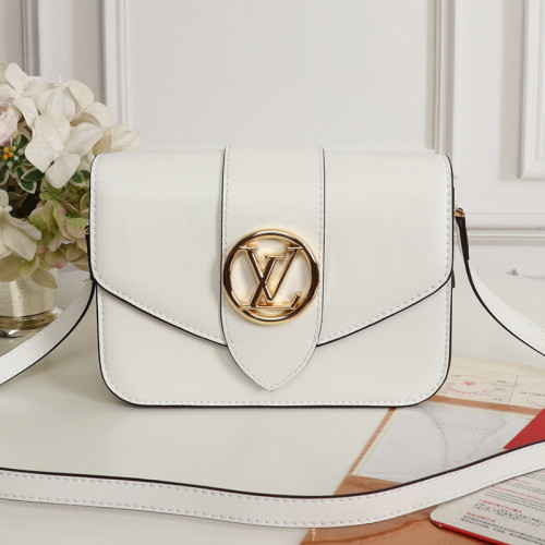 Louis Vuitton Womens Bags Luxury Brand Fashion Handbags Crossbody Bags Type LV PONT 9 Cream Smooth calfskin M55950
