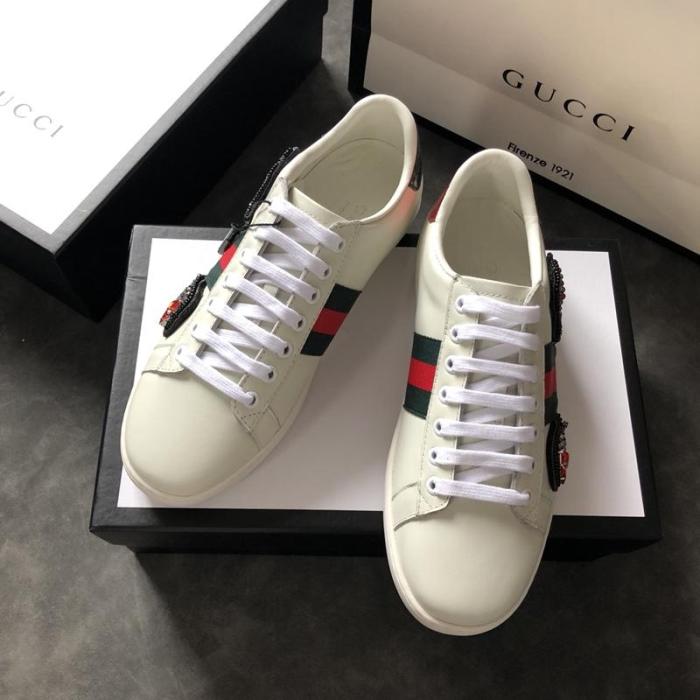 Gucci Men Shoes Sneakers Luxury Brand Men's Ace embroidered sneaker 454551 02JP0 9064 with Original Box