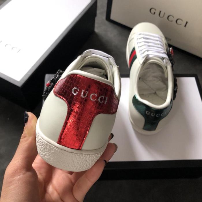 Gucci Men Shoes Sneakers Luxury Brand Men's Ace embroidered sneaker 454551 02JP0 9064 with Original Box