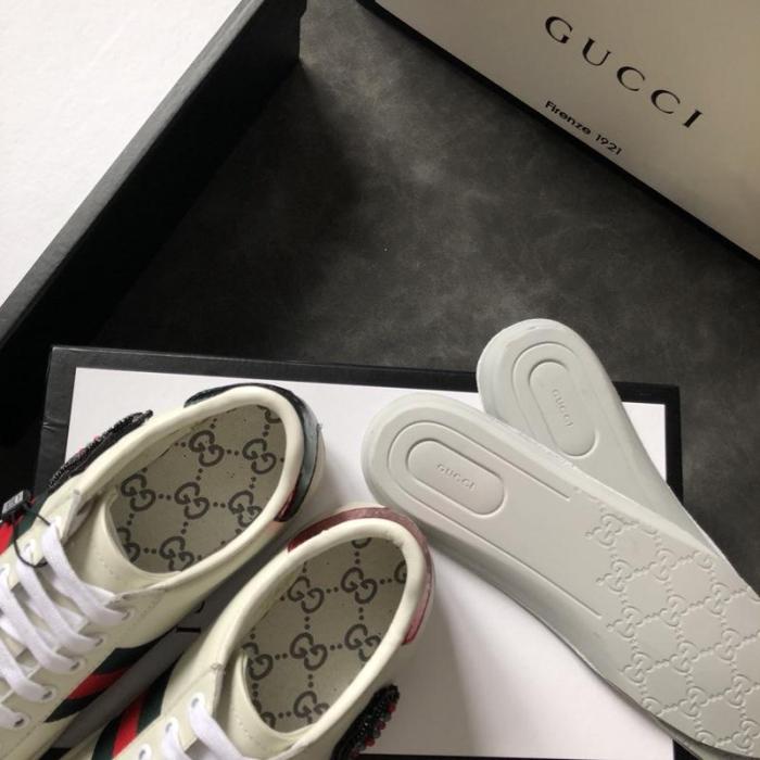 Gucci Men Shoes Sneakers Luxury Brand Men's Ace embroidered sneaker 454551 02JP0 9064 with Original Box