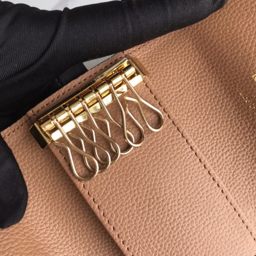 Louis Vuitton Womens Mens Bags Clutch Wallets Luxury Brand Fashion Type 6 KEY HOLDER Brown Embossed supple grained cowhide leather exterior with Original Box