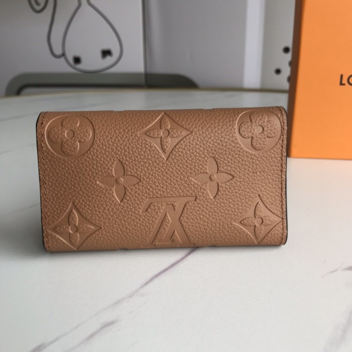 Louis Vuitton Womens Mens Bags Clutch Wallets Luxury Brand Fashion Type 6 KEY HOLDER Brown Embossed supple grained cowhide leather exterior with Original Box