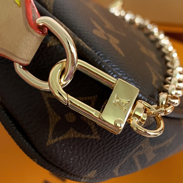 Louis Vuitton Womens Bags Clutch Wallets Luxury Brand Fashion Type Messenger Bags MINI POCHETTE ACCESSOIRES M58009 Monogram coated canvas with Original Box