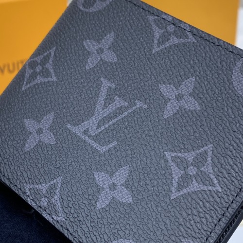 Louis Vuitton Mens Womens Bags Wallets Purse Luxury Brand Fashion Type SLENDER WALLET M62294 Monogram Eclipse Canvas with Original Box