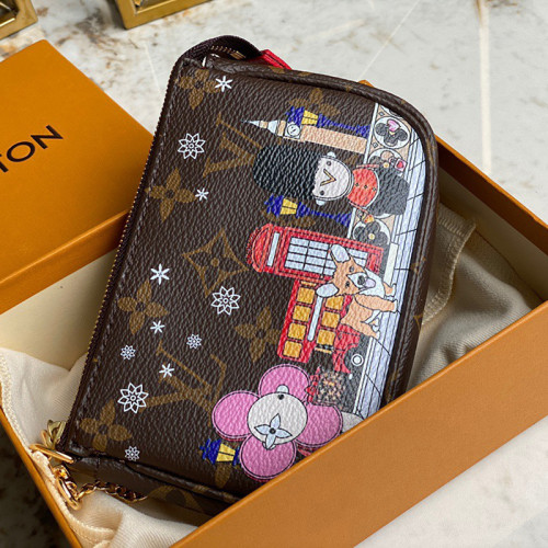 Louis Vuitton Womens Bags Clutch Wallets Luxury Brand Fashion Shoulder Bags MINI POCHETTE ACCESSOIRES M80863 Monogram coated canvas with Original Box
