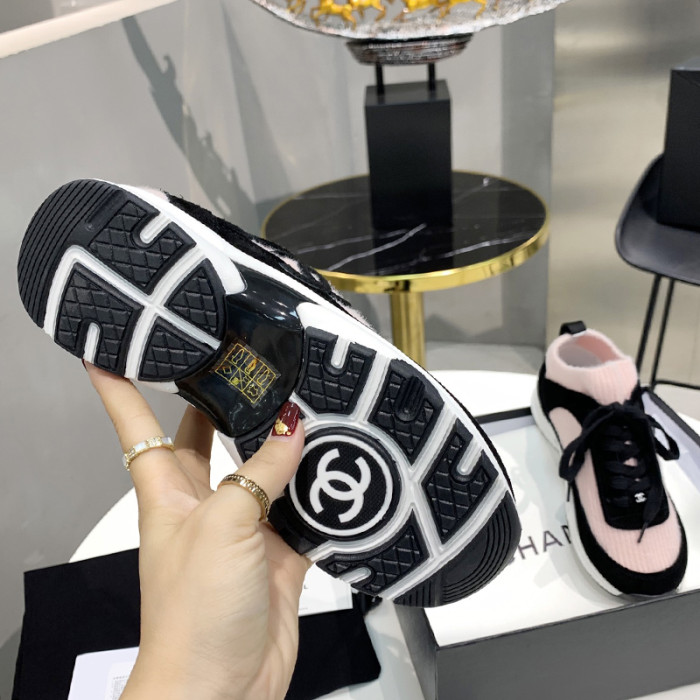 Chanel Women Shoes Sneakers Lace-Up Design Luminous Luxury Brand Sports Shoes with Original Box