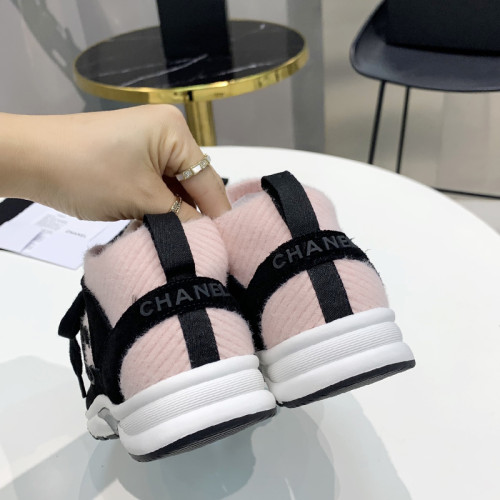 Chanel Women Shoes Sneakers Lace-Up Design Luminous Luxury Brand Sports Shoes with Original Box