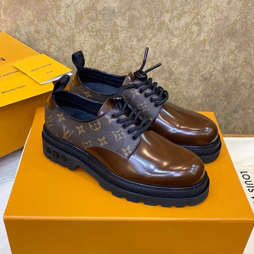 Louis Vuitton Men Shoes Leather Business Luxury Brand LV Dress Shoes with Original Box