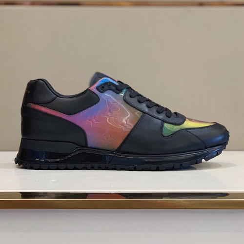 Louis Vuitton Men Shoes Sports RUN AWAY SNEAKER Running Design Luxury Brand with Original Box Alligator leather and calf leather White