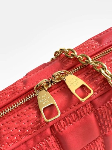 Louis Vuitton Womens Bags Shoulder Handbags Luxury Brand Fashion Type Vintage Design TROCA PM Pink Damier Quilt lambskin M59118 with Original Box