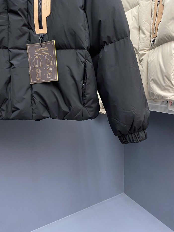 Louis Vuitton Design Mens Womens Winter Windprood Down Jackets Keep Warm 90% White Duck Down DOWNFILLED HOODY BLOUSON 1A5CH0