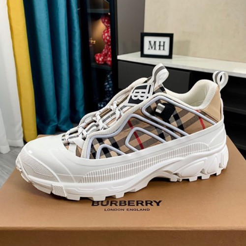 Burberry Men Shoes Sneakers Luxury Brand Vintage Check Cotton Arthur Sneakers With Original Box