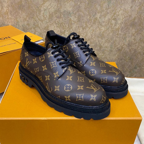 Louis Vuitton Men Shoes Leather Business Luxury Brand LV Dress Shoes with Original Box